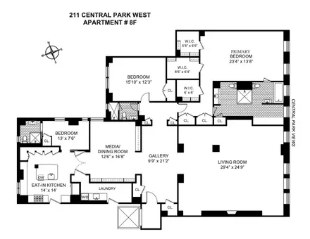 The Beresford, 211 Central Park West, #8F