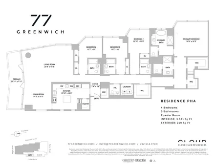 77 Greenwich Street, #PH