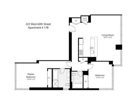 Hudson Condo, 225 West 60th Street, #17B