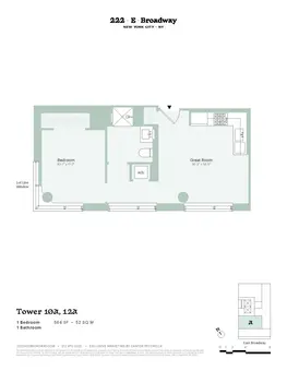 222 LES Tower + Lofts, 222 East Broadway, #12A