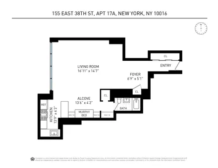 The 155 Condominium, 155 East 38th Street, #17A