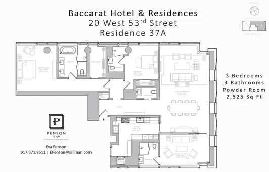 Baccarat Hotel & Residences, 20 West 53rd Street, #37A