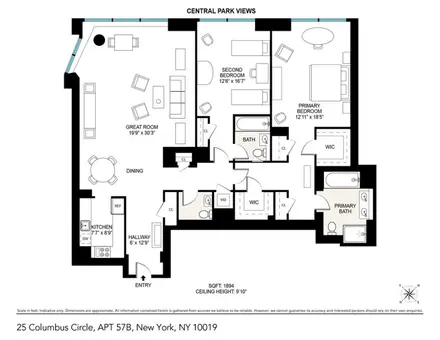 One Central Park, 25 Columbus Circle, #57B