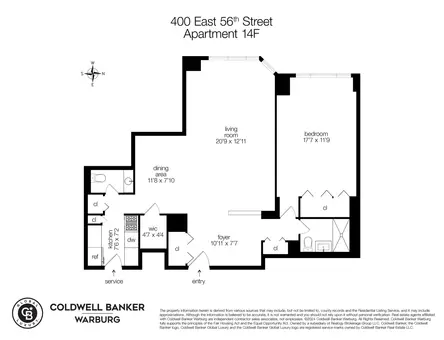 Plaza 400, 400 East 56th Street, #14F