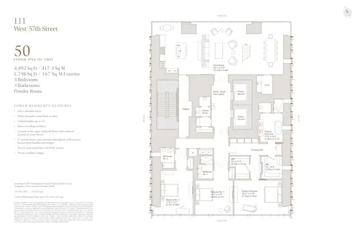 111 West 57th Street, Unit 50 - 3 Bed Apt for Sale for $26,950,000 ...