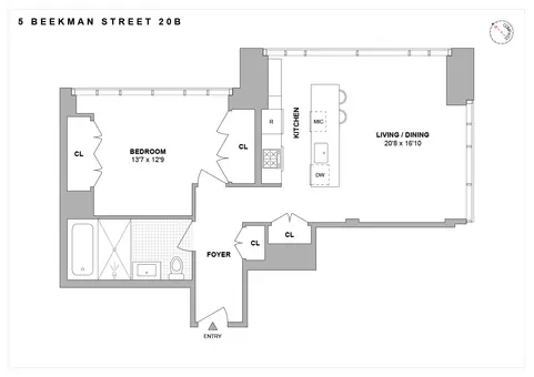 The Beekman Residences, 5 Beekman Street, #20B