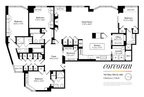 The Coronado, 155 West 70th Street, #6BC