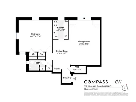 The Pembroke, 357 West 55th Street, #4D