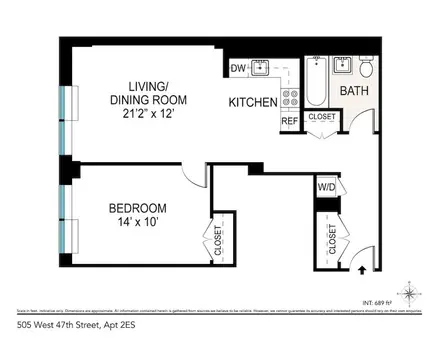 The 505, 505 West 47th Street, #2ES