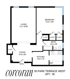 50 Park Terrace West, #1B