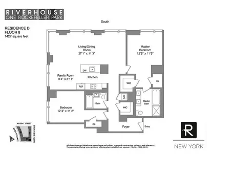 Riverhouse - One Rockefeller Park, 2 River Terrace, #8D