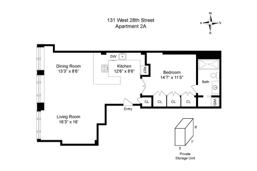 Garden Lofts, 131 West 28th Street, #2A