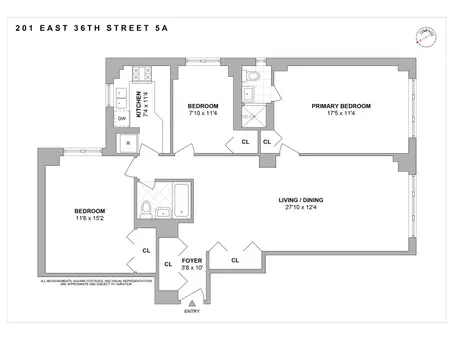 Murray Hill Terrace, 201 East 36th Street, #5A