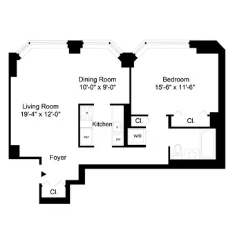 Liberty Plaza, 10 Liberty Street, #ONE BEDROOM CONVERTIBLE 2 BR