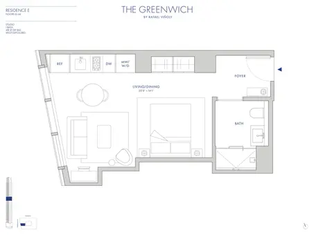 The Greenwich by Rafael Vinoly, 125 Greenwich Street, #61E