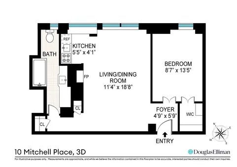 Stewart Hall, 10 Mitchell Place, #3D