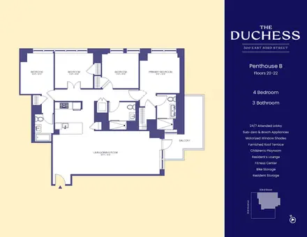 The Duchess, 300 East 83rd Street, #PH20B