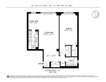 The Sutton View, 347 East 53rd Street, #2B
