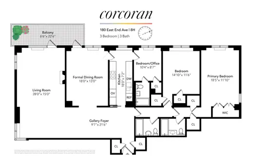 Gracie Towers, 180 East End Avenue, #8H