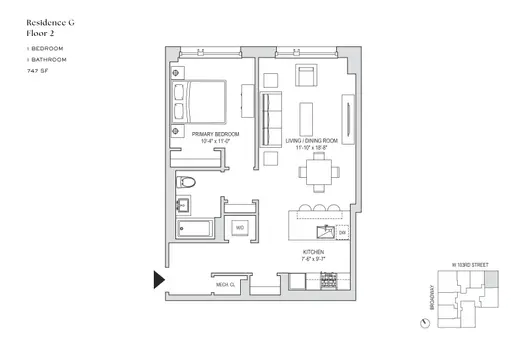 The Rockwell, 218 West 103rd Street, #2G