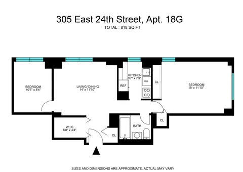 The New York Towers, 305 East 24th Street, #18G