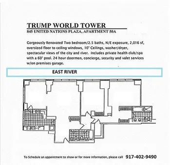 Trump World Tower, 845 United Nations Plaza, #50A