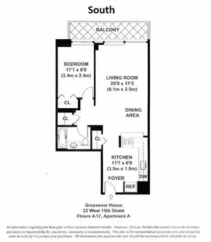 Grosvenor House, 22 West 15th Street, #8A