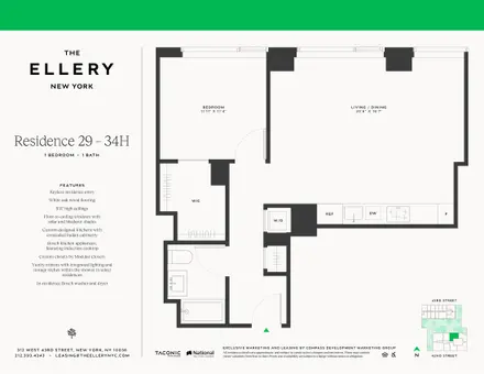 The Ellery, 312 West 43rd Street, #31H