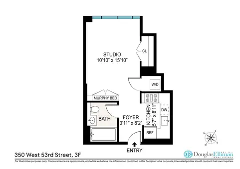 The Lumiere, 350 West 53rd Street, #3F