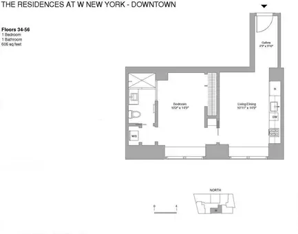 W Residences, 123 Washington Street, #56H