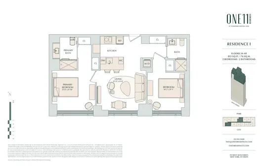 ONE11 Residences, 111 West 56th Street, #40I