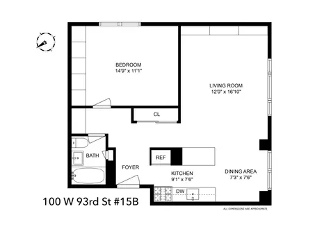 100 West 93rd Street, #15B