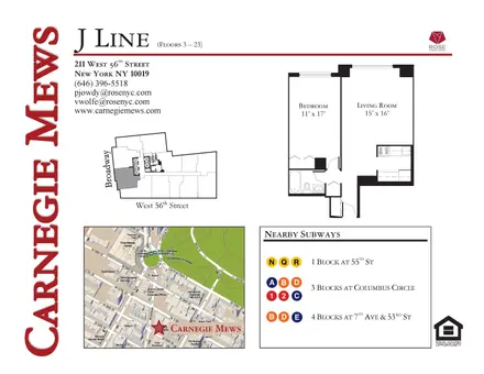 Carnegie Mews, 211 West 56th Street, #J11