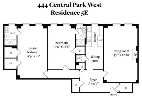 444 Central Park West, #5E