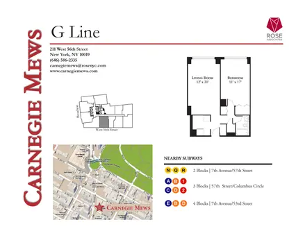 Carnegie Mews, 211 West 56th Street, #G35