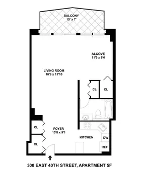 The Churchill, 300 East 40th Street, #5F