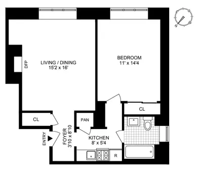 Rockefeller Apartments, 24 West 55th Street, #2H