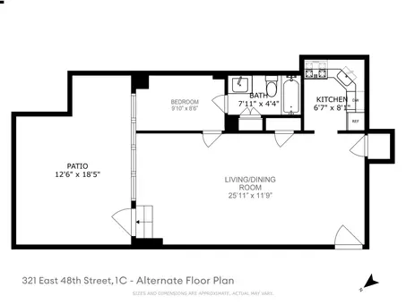 The Continental, 321 East 48th Street, #1C