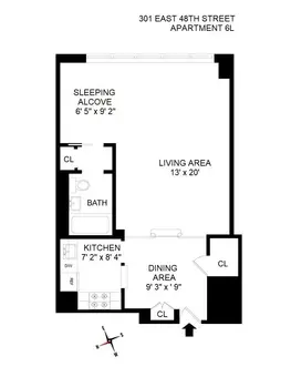 Marlo Towers, 301 East 48th Street, #6L