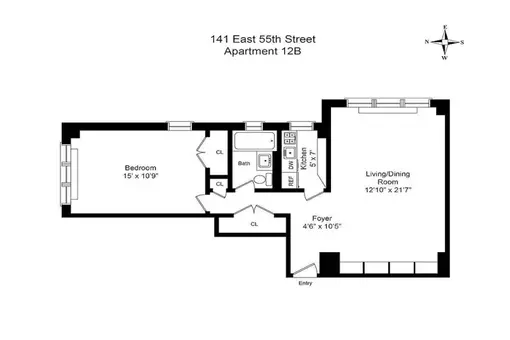 The 141 Condominium, 141 East 55th Street, #12B