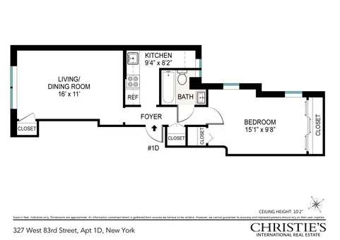 The Devonshire, 327 West 83rd Street, #1D