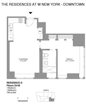 W Residences, 123 Washington Street, #38G