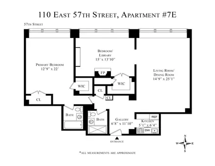 The Dorchester, 110 East 57th Street, #7E