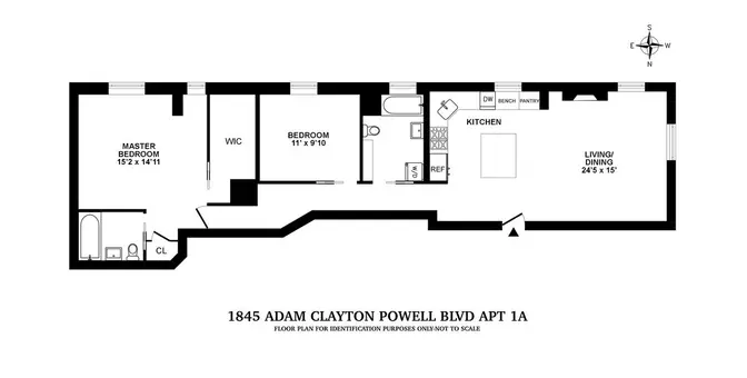 Central Park Plaza Condominium, 1845 Adam Clayton Powell Jr. Boulevard, #1A