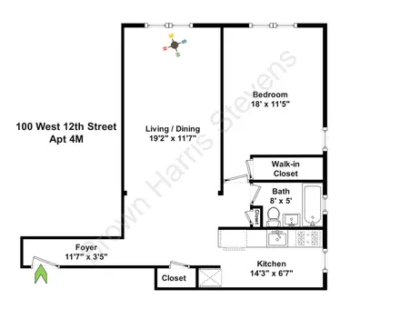 Mark Twain Apartments, 100 West 12th Street, #4M