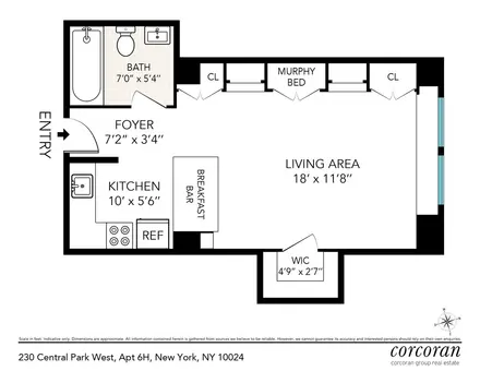 The Bolivar, 230 Central Park West, #6H