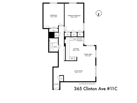 The Clinton Hill Cooperative Apartments, 365 Clinton Avenue, #11C