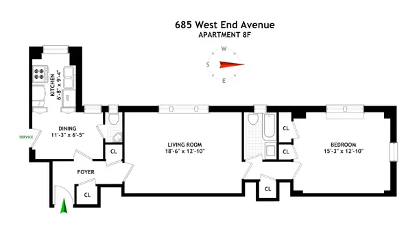 685 West End Avenue, #8F