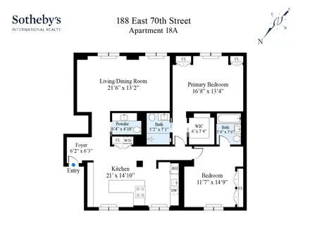 The Trafalgar House, 188 East 70th Street, #18A