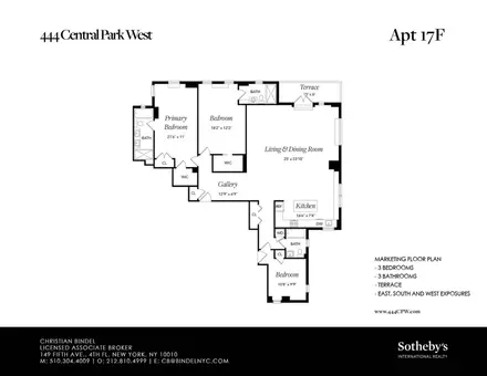 444 Central Park West, #17F